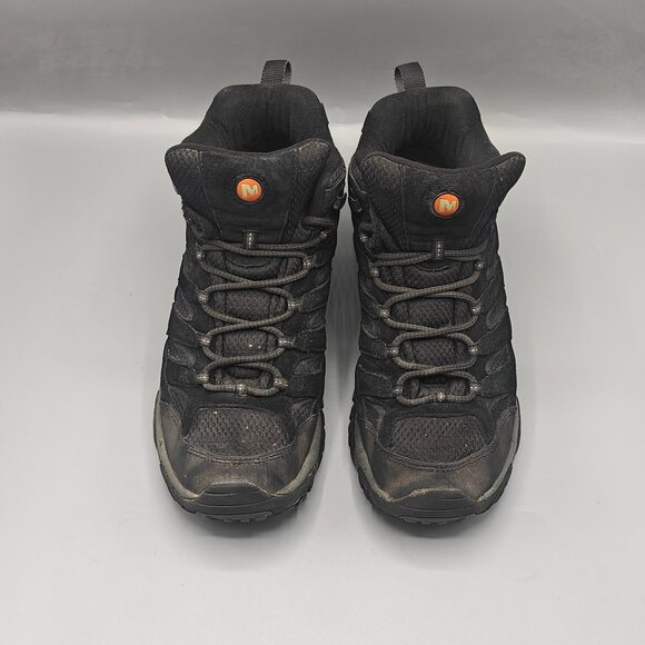 Merrell MOAB Hiking Boots Men's Size 10 Black Mesh Waterproof Vibram J06049 - Picture 3 of 11